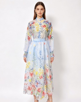 Lantern sleeve beautiful skirt high waist shirt 2pcs set