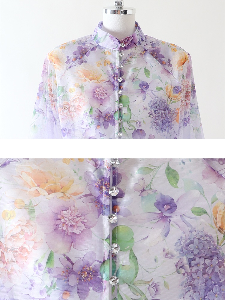Spring and summer beautiful shirt sweet skirt 2pcs set