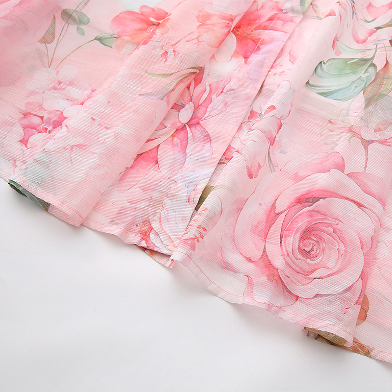 Stereoscopic beading spring and summer pinched waist dress
