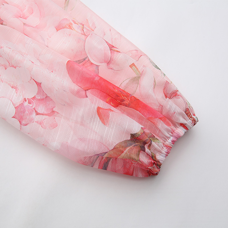 Stereoscopic beading spring and summer pinched waist dress