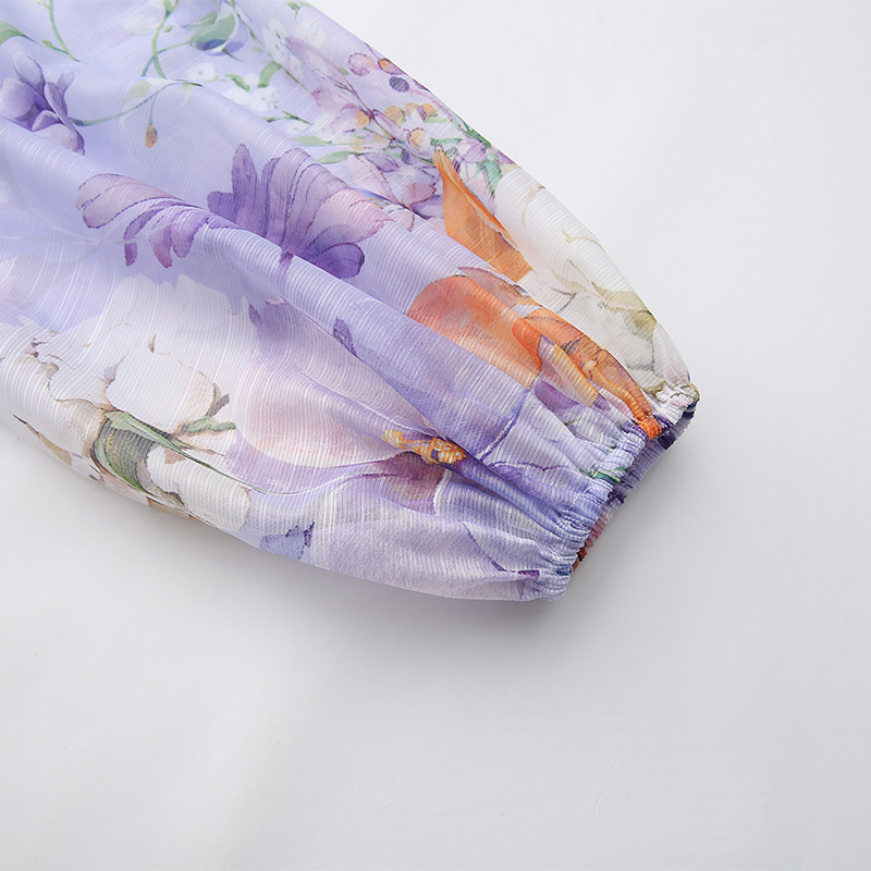 Pinched waist big skirt stereoscopic beading flowers dress