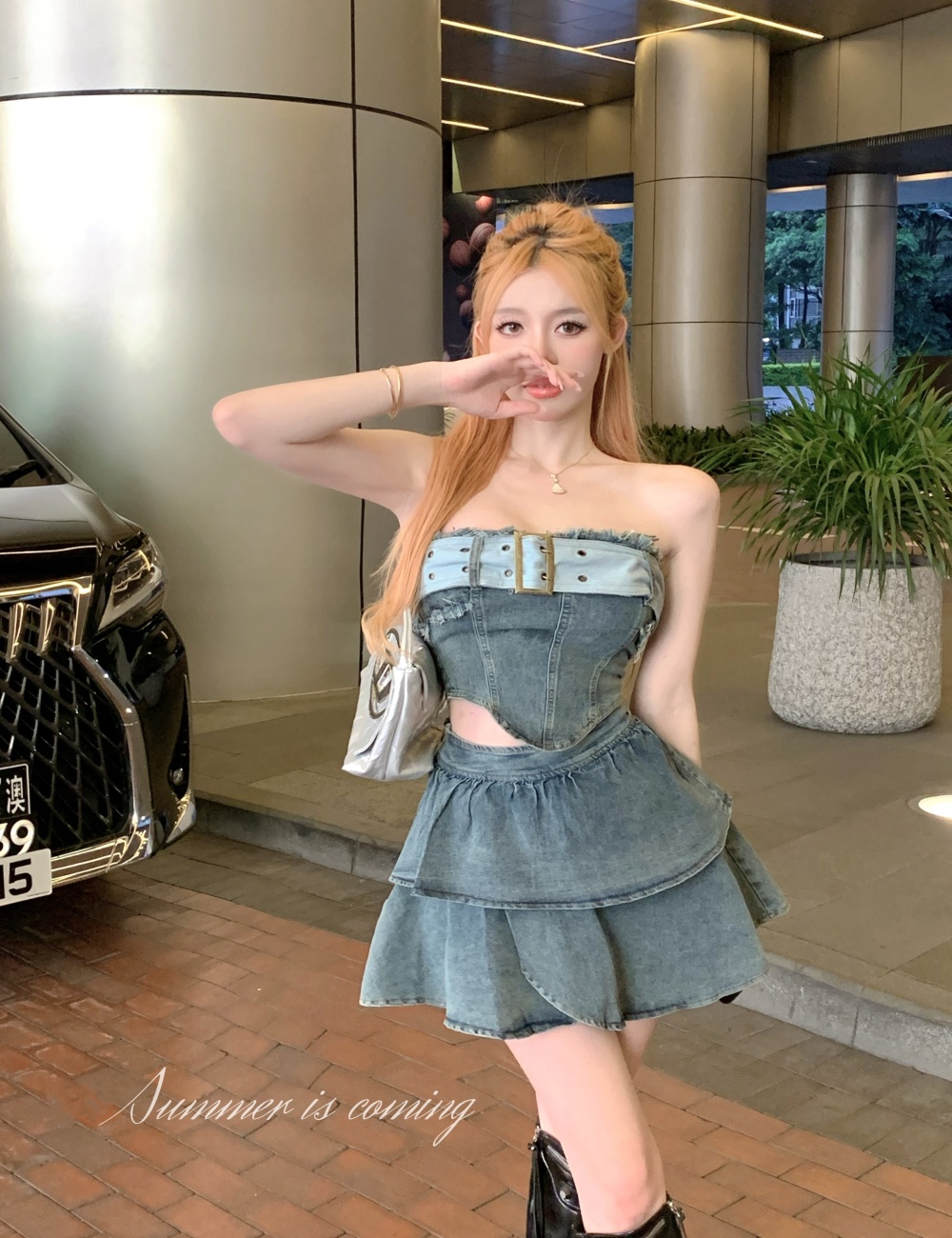 Spicegirl tops short skirt 2pcs set for women