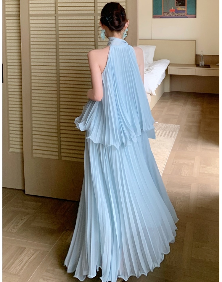 Sleeveless summer vest A-line skirt 2pcs set for women