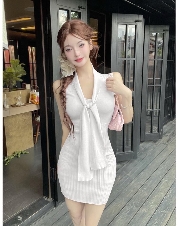 Spicegirl streamer short slim package hip summer dress
