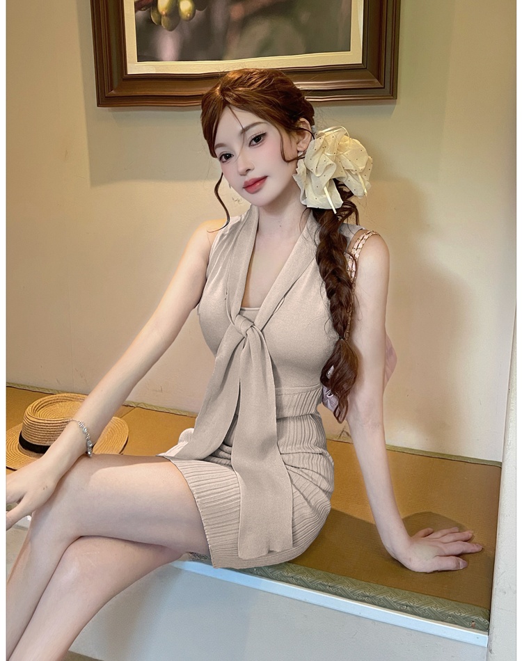Spicegirl streamer short slim package hip summer dress