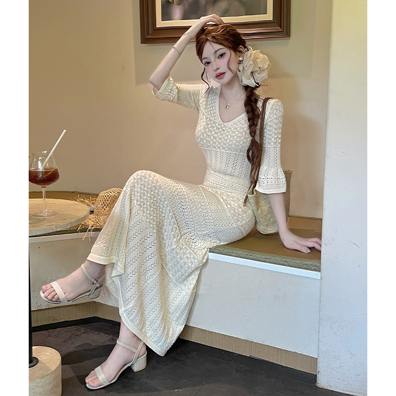 Beautiful hollow long dress summer dress for women