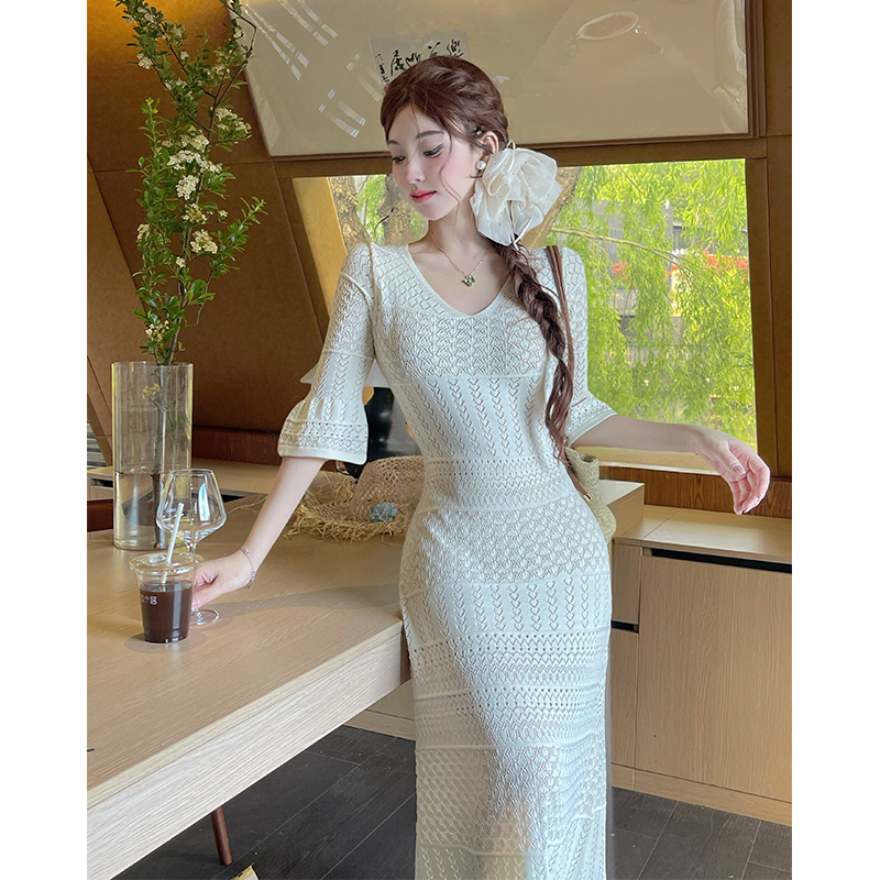 Beautiful hollow long dress summer dress for women