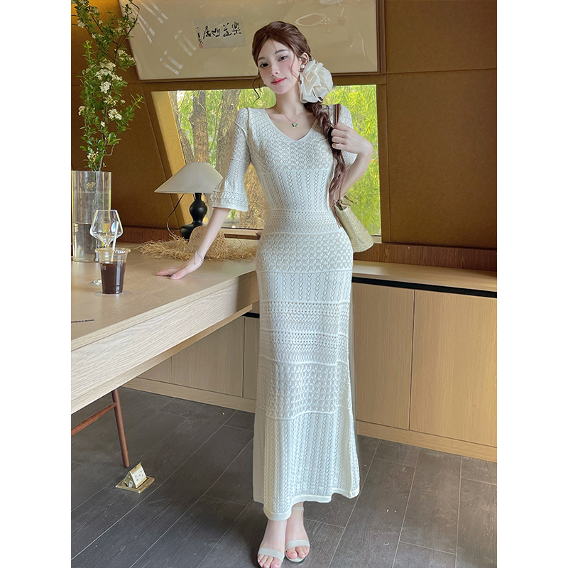 Beautiful hollow long dress summer dress for women