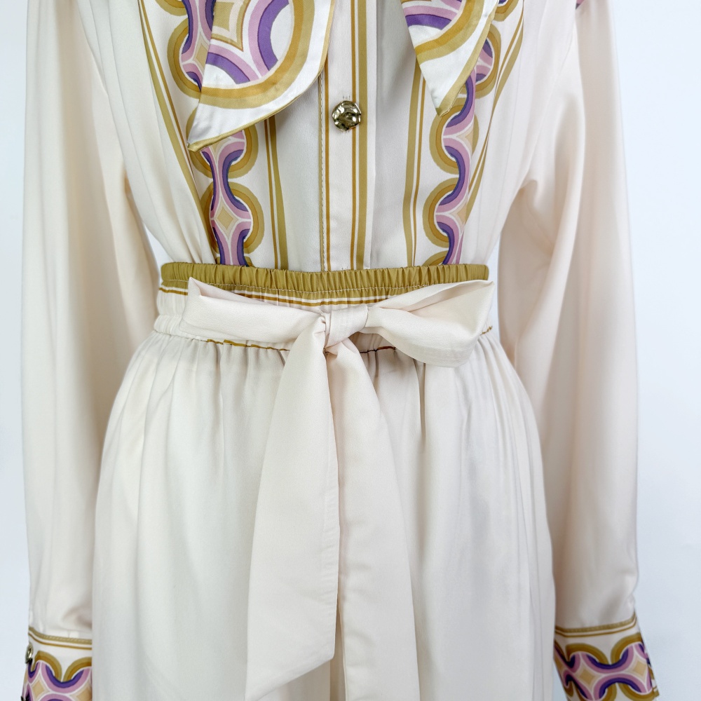 Wide leg Casual long pants printing shirt a set
