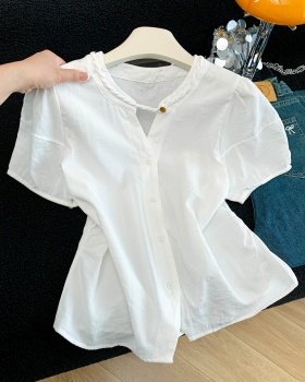 Short sleeve simple short shirt fashion all-match small shirt