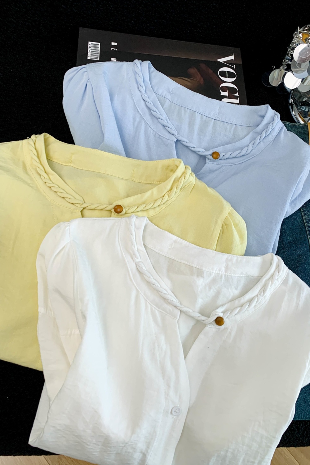 Short sleeve simple short shirt fashion all-match small shirt