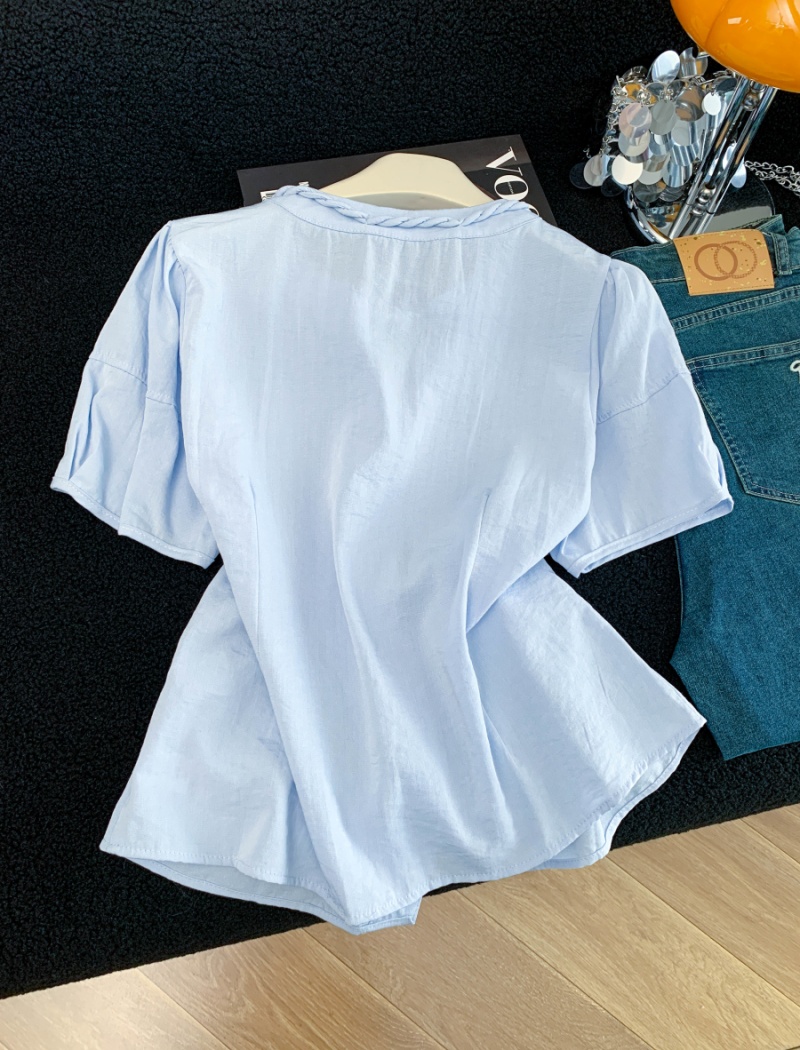 Short sleeve simple short shirt fashion all-match small shirt