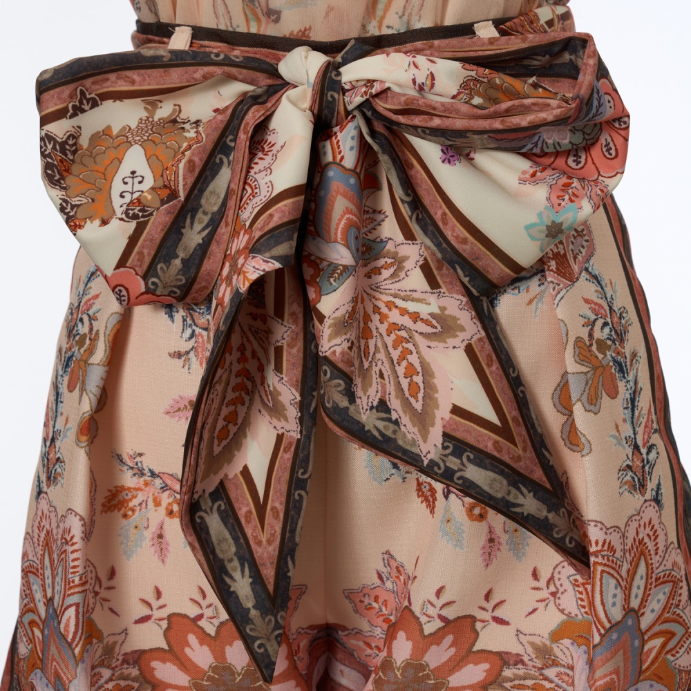 Sleeveless short printing elegant style spring tops a set