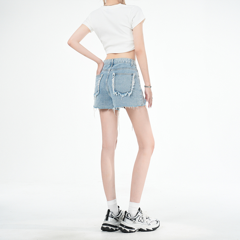 Spicegirl shorts wide leg short jeans for women