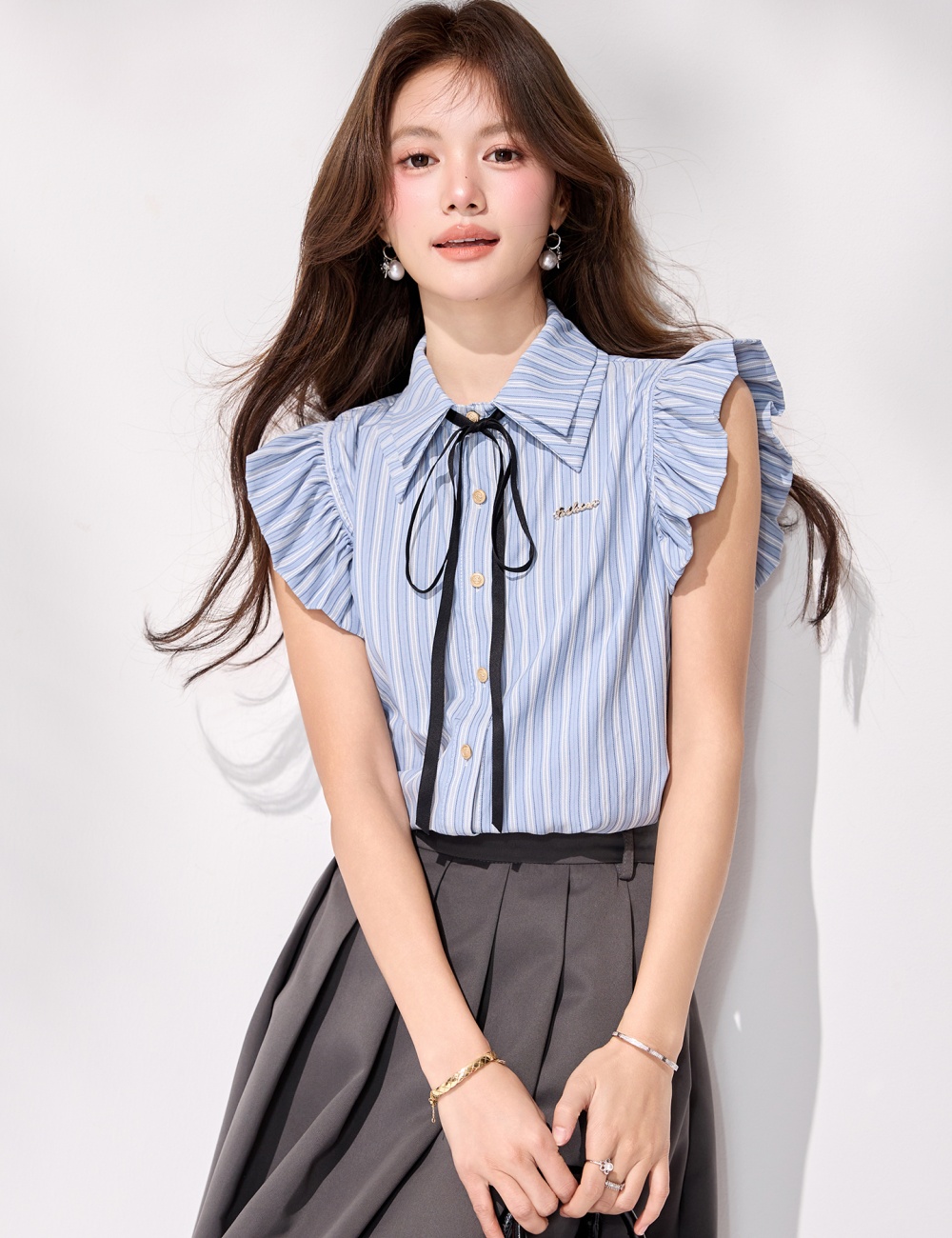 Sleeveless summer tops frenum shirt for women