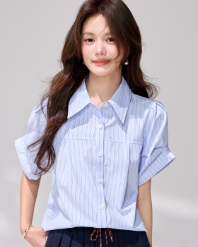 Lapel shirt loose small shirt for women
