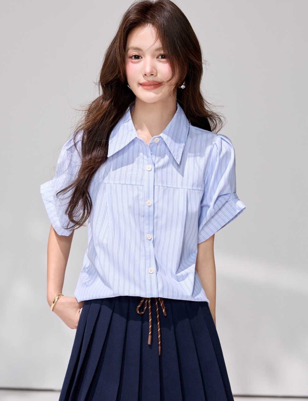 Lapel shirt loose small shirt for women