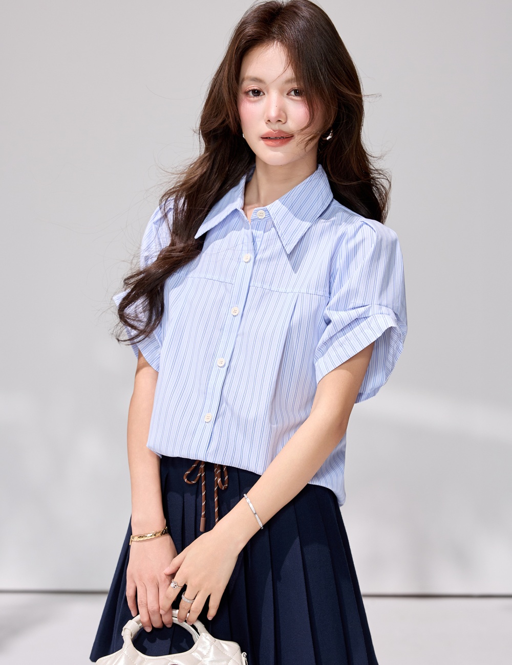 Lapel shirt loose small shirt for women