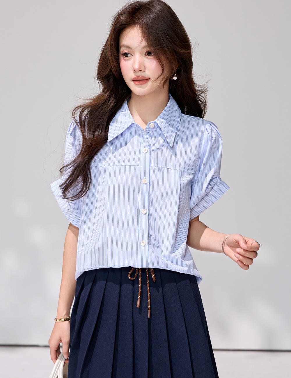 Lapel shirt loose small shirt for women