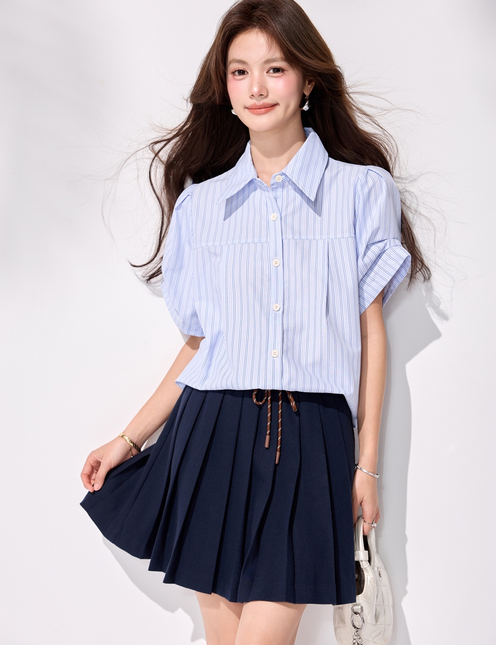 Lapel shirt loose small shirt for women