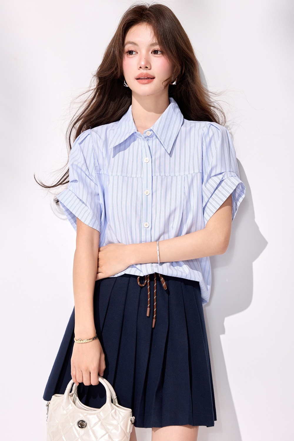 Lapel shirt loose small shirt for women