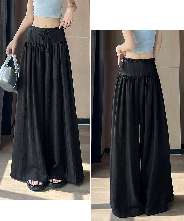 Lazy long pants all-match wide leg pants for women