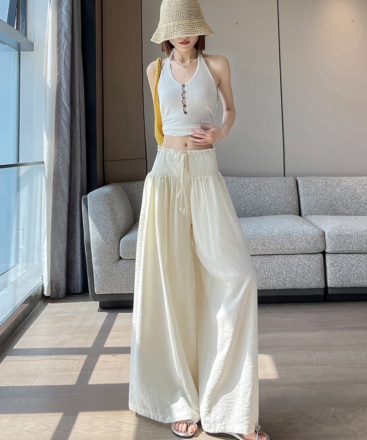 Lazy long pants all-match wide leg pants for women
