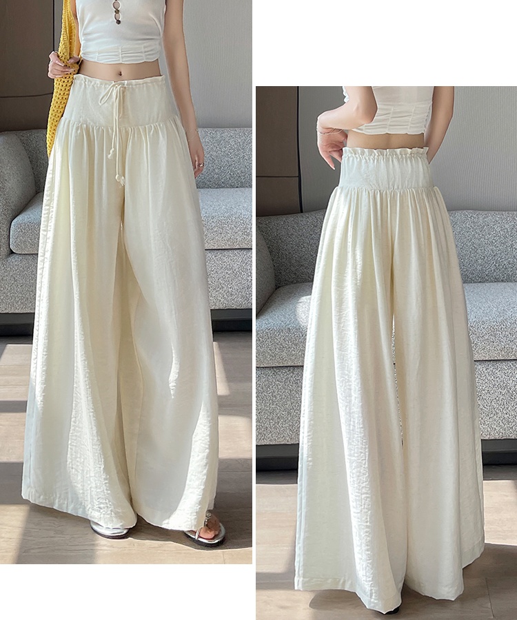 Lazy long pants all-match wide leg pants for women