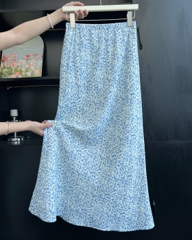 Floral high waist tender Korean style skirt for women