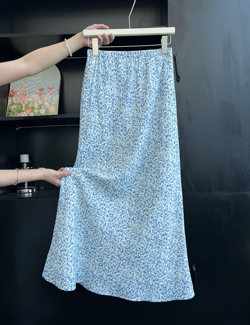 Floral high waist tender Korean style skirt for women