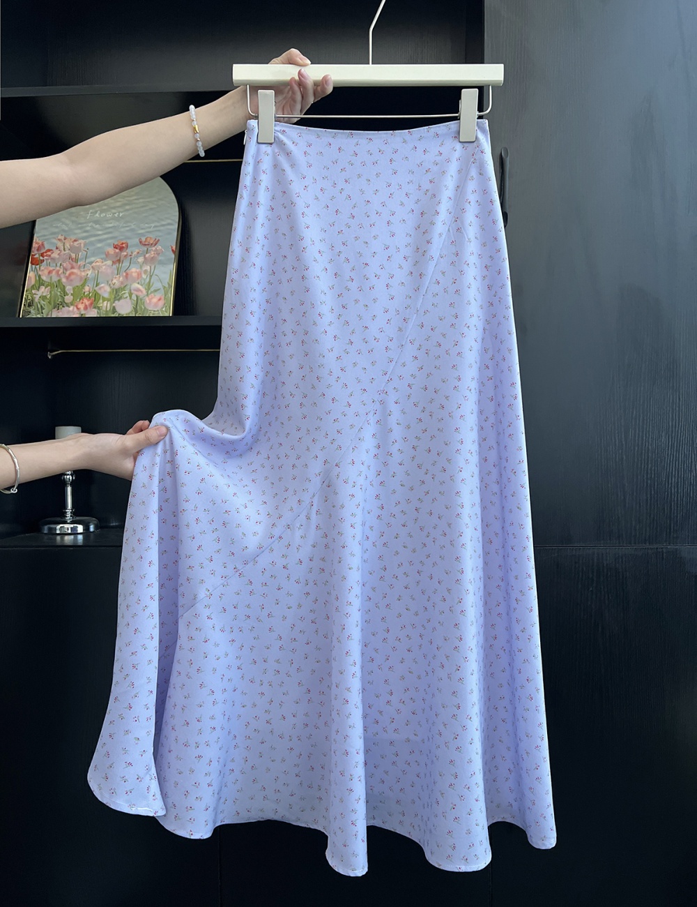 Irregular A-line skirt high waist slim long dress for women