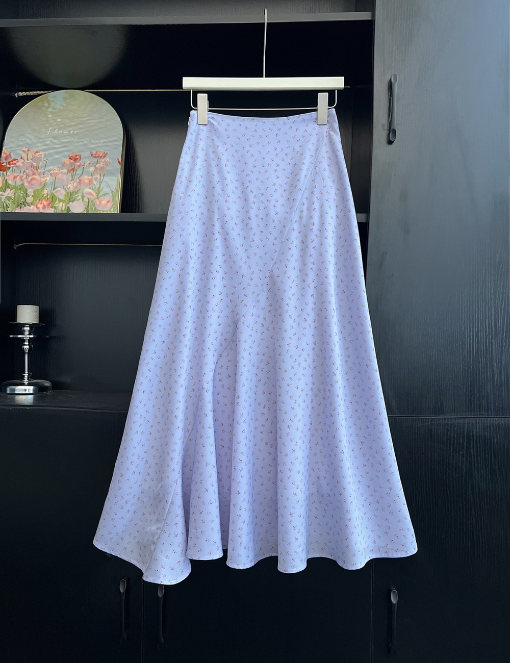 Irregular A-line skirt high waist slim long dress for women