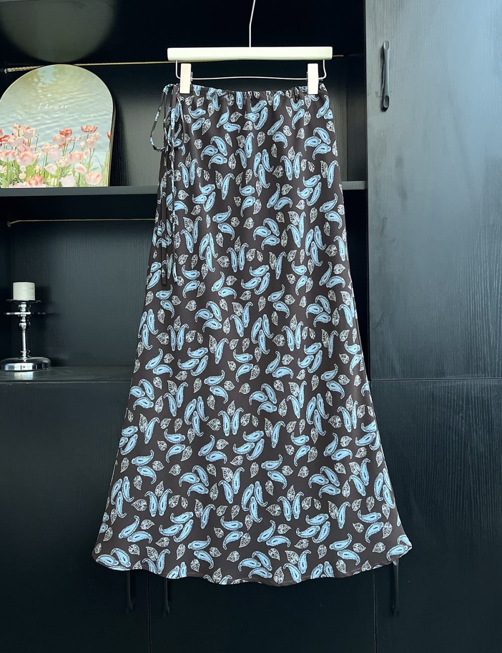 Mixed colors long all-match summer temperament skirt