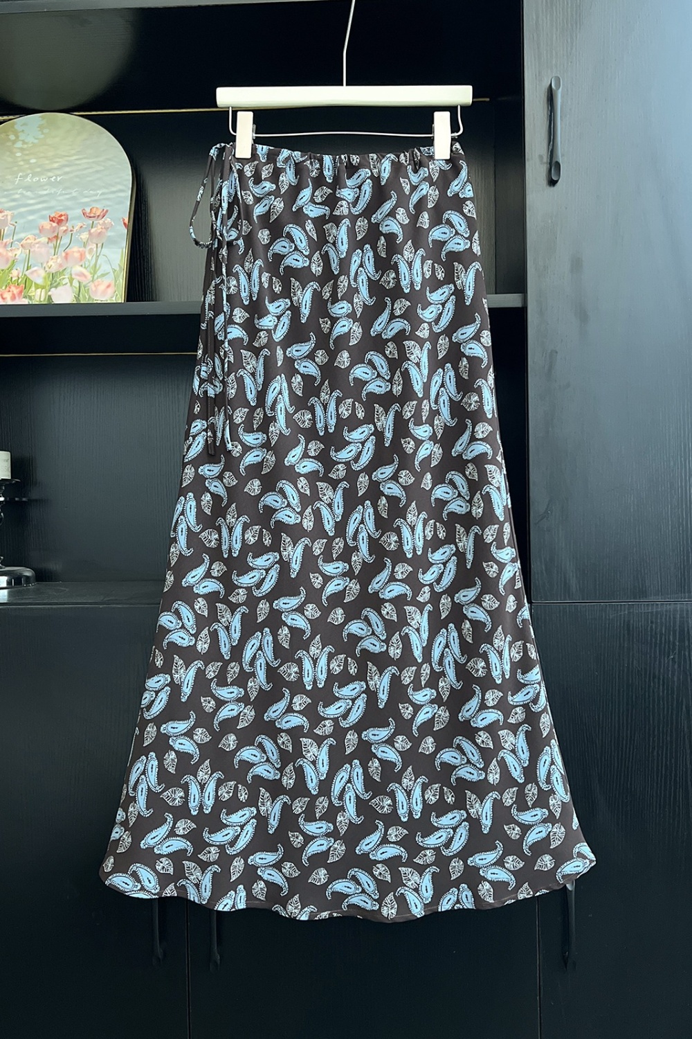 Mixed colors long all-match summer temperament skirt