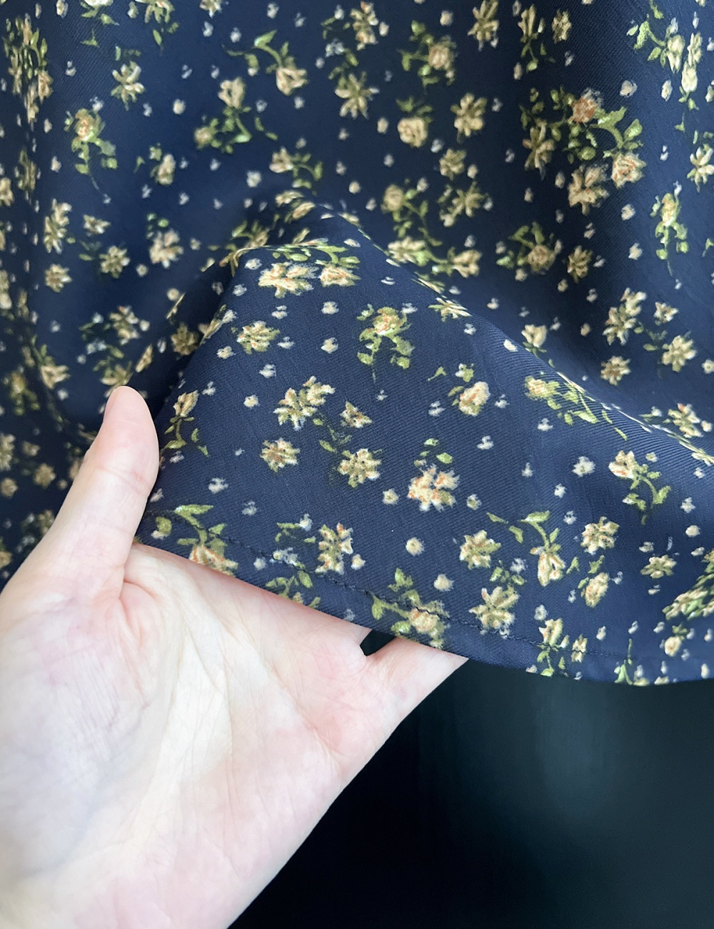 All-match summer A-line temperament floral skirt for women
