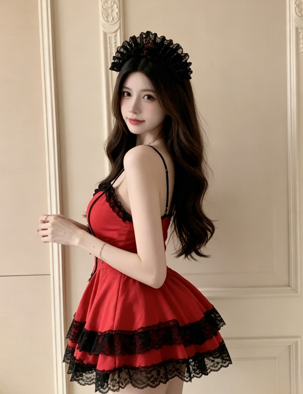Fashion sling dress enticement short night dress for women