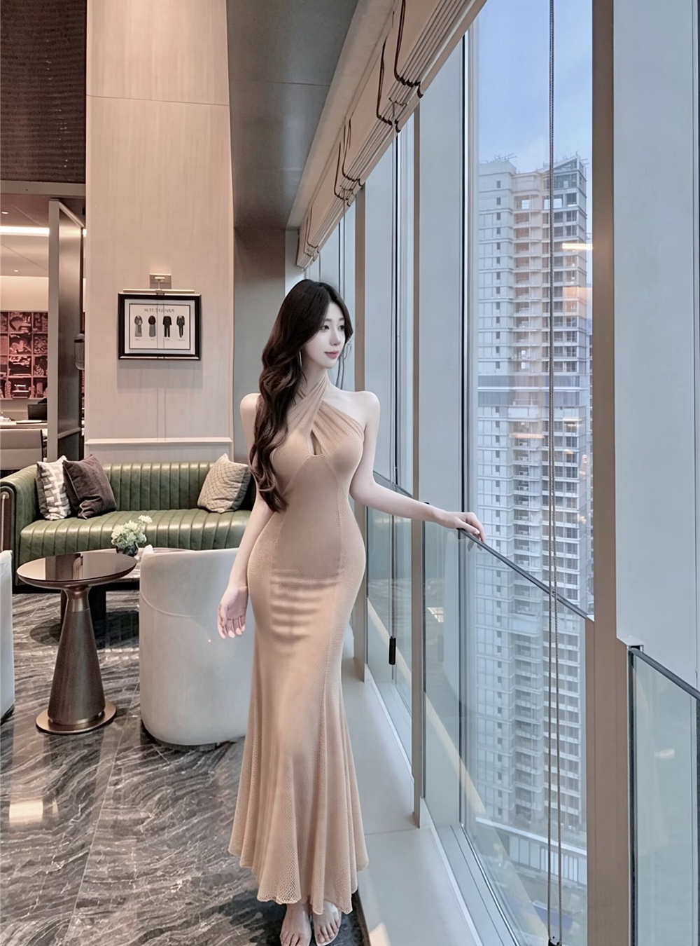Sexy enticement long dress summer cross dress for women