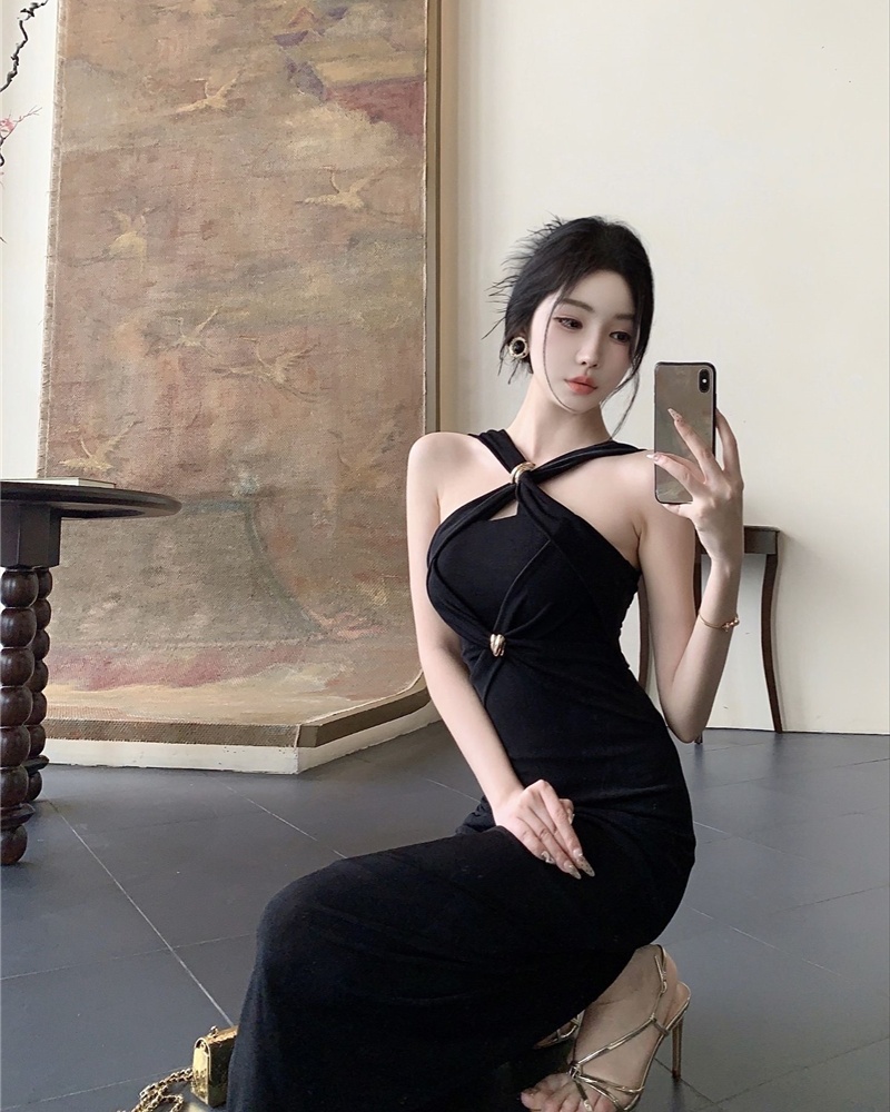 Sling summer dress temperament long dress for women