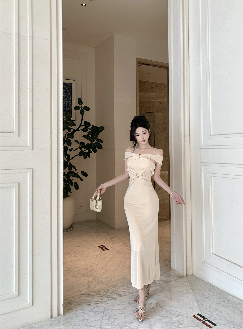 Sling summer dress temperament long dress for women