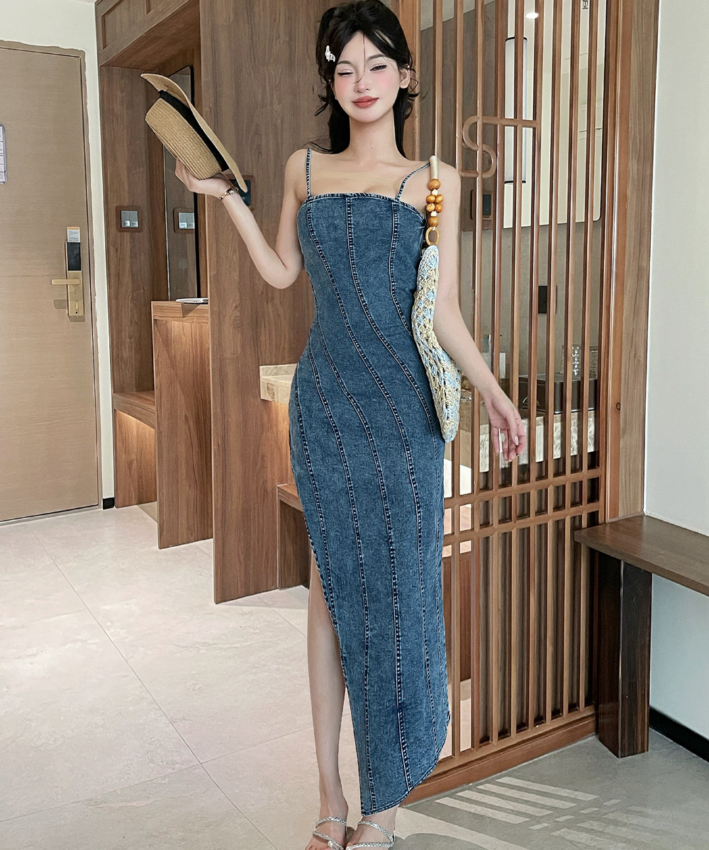 Korean style strap dress summer dress for women