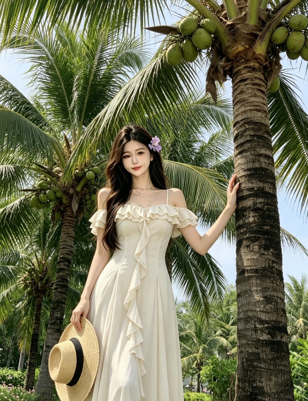 Vacation seaside long dress gauze France style dress
