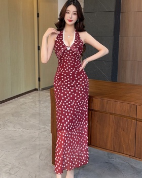 V-neck halter vacation enticement temperament summer dress