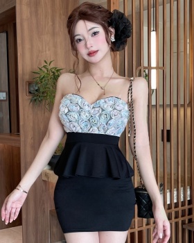 Slim fashion T-back temperament package hip dress