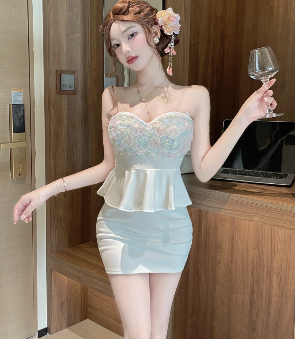 Slim fashion T-back temperament package hip dress