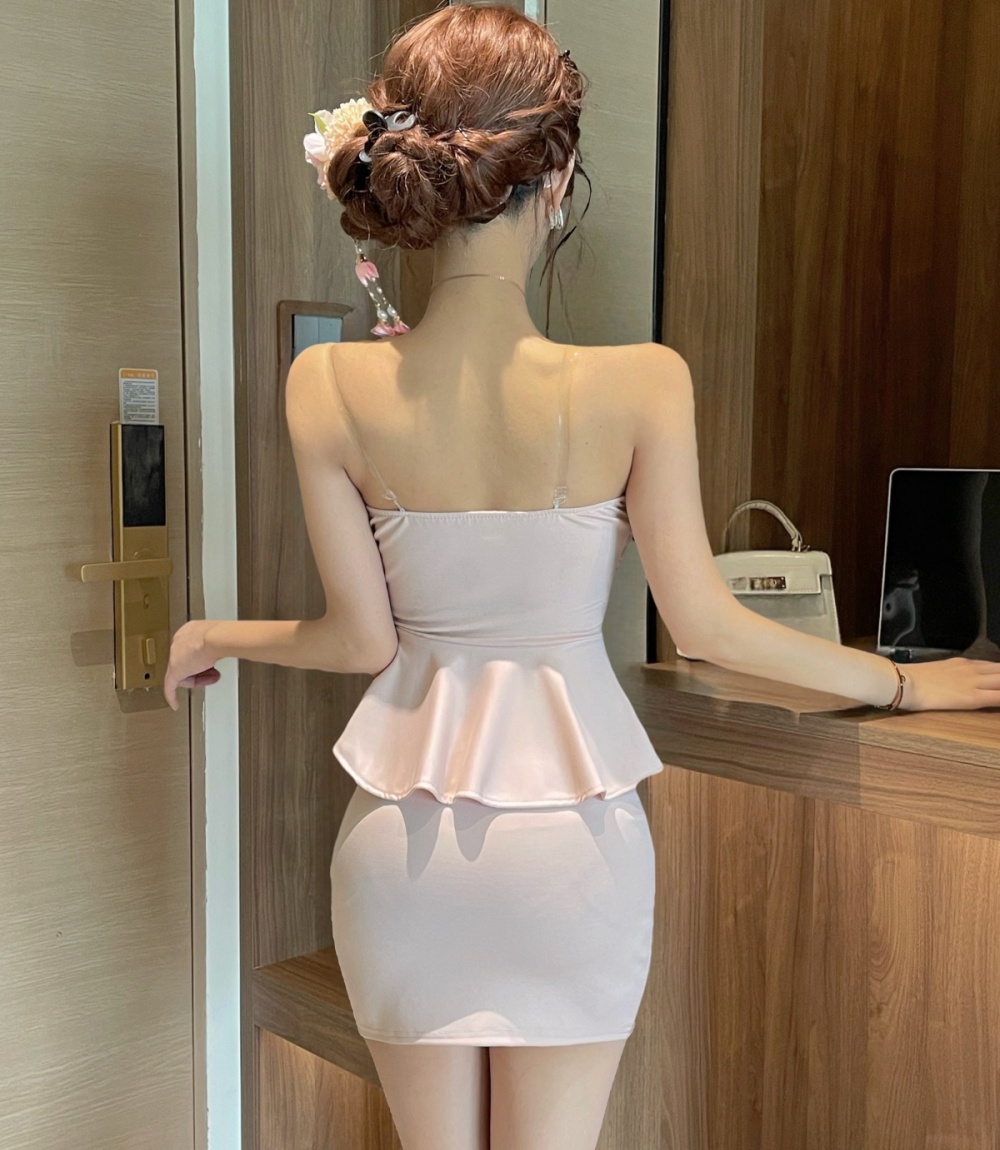 Slim fashion T-back temperament package hip dress