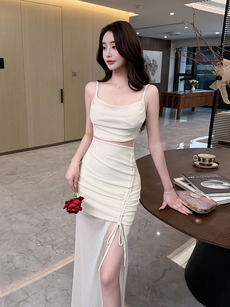 Sexy light luxury evening dress long slim dress