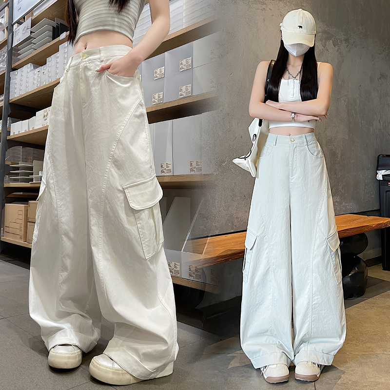 Loose slim pants high waist summer work clothing