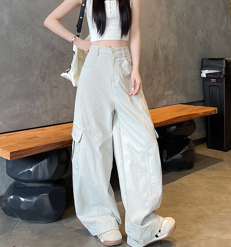 Loose slim pants high waist summer work clothing