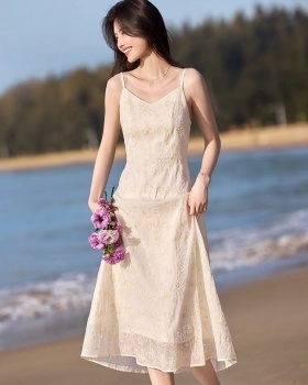 Elegant jacquard fresh round dress