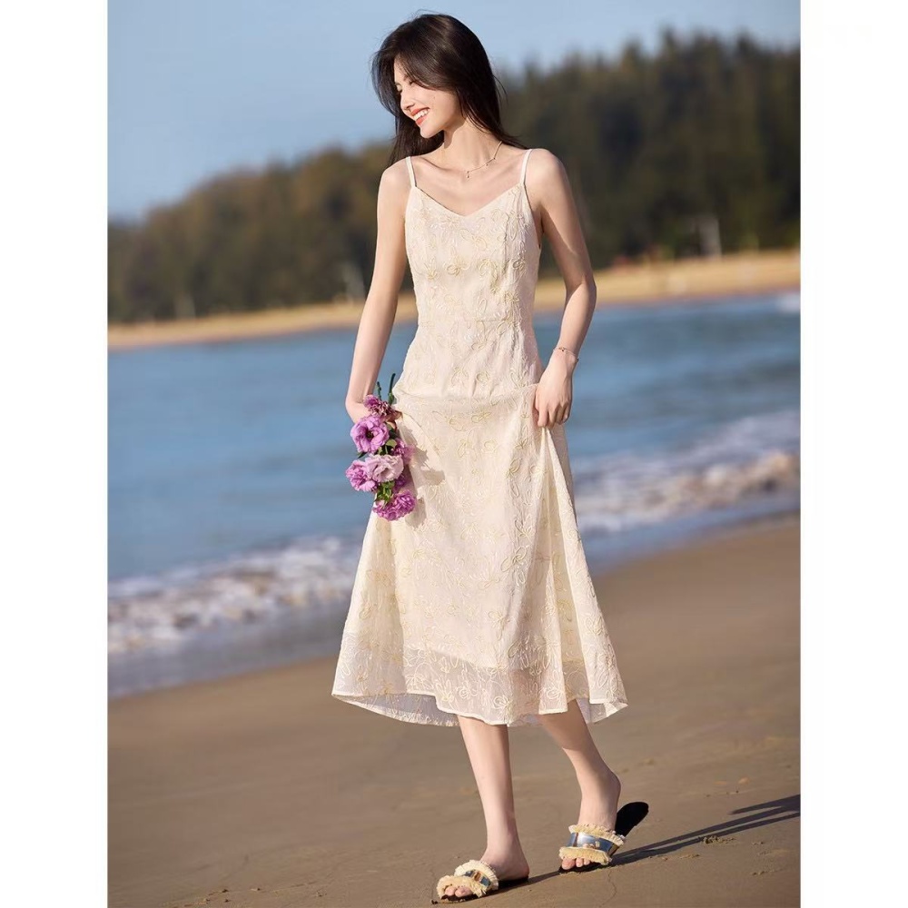 Elegant jacquard fresh round dress